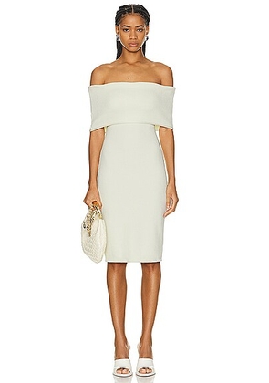 Bottega Veneta Off The Shoulder Dress in Pastry - Cream. Size 38 (also in 40).