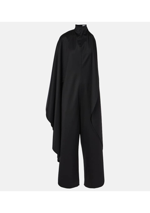 Alaia Open-back wool grain de poudre jumpsuit