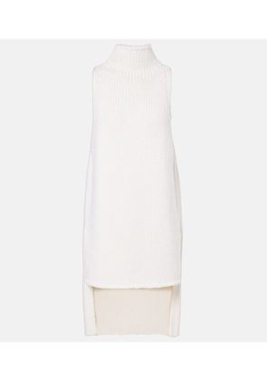 Alaia Caped wool turtleneck top