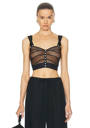 BODE Duet Lace Tank in Black - Black. Size L (also in ).