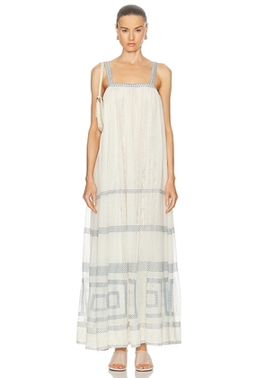 BODE Tile Stitch Dress in Multi - Cream. Size M (also in ).