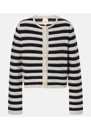 Jardin des Orangers Striped wool and cashmere cardigan