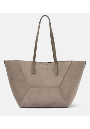 Brunello Cucinelli Duo Large suede tote bag