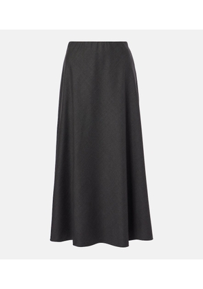 Brunello Cucinelli Wool-blend midi skirt