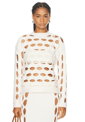 Diotima Galina Crewneck Sweater in White - Cream. Size 1 (also in ).