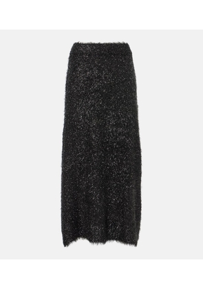 Jardin des Orangers Lame knitted midi skirt