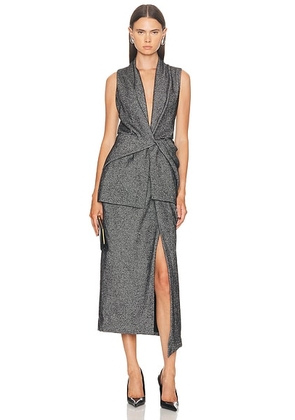 Brandon Maxwell The Margo Dress in Graphite - Grey. Size 0 (also in 2).
