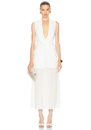 Brandon Maxwell The Sutton Dress in White - White. Size 0 (also in 2).