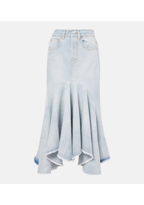 Vetements Godet denim midi skirt