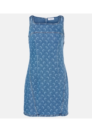 Marine Serre All Over Moon denim minidress