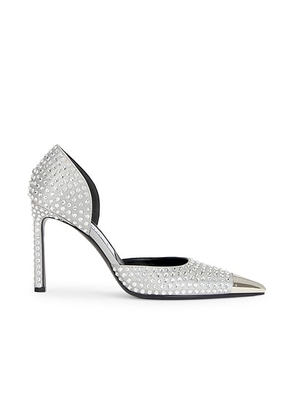 AREA X Sergio Rossi 95 Pump in Silver & Crystal - Metallic Silver. Size 36 (also in 41).