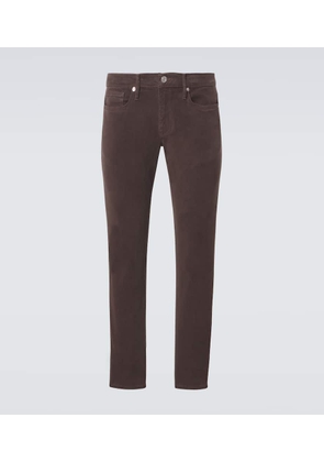 Frame Mid-rise twill slim pants