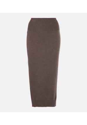 Max Mara Melk virgin wool midi skirt