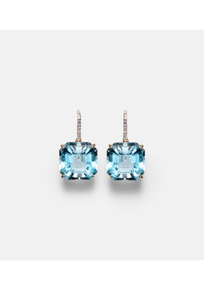 Mateo 14kt gold earrings with topaz and diamonds