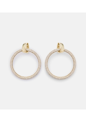 Octavia Elizabeth Eternal 18kt gold hoop earrings with diamonds