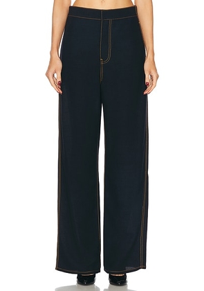 ALAÏA Fluid Pant in Marine Fonce - Navy. Size 40 (also in ).