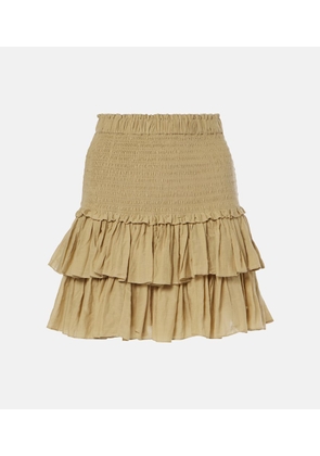 Marant Etoile Naomi smocked voile miniskirt