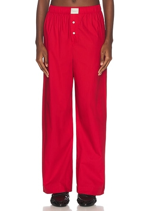 Comme Si La Boxer Alta Pant in Maraschino - Red. Size M (also in XS, S, XL).