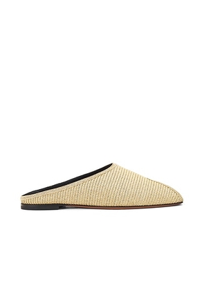 ALAÏA Flat Mule in Natural - Tan. Size 37 (also in 38, 39, 40, 41).