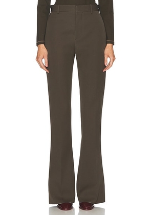 Bottega Veneta Wide Leg Pant in Dark Olive - Olive. Size 34 (also in 38).