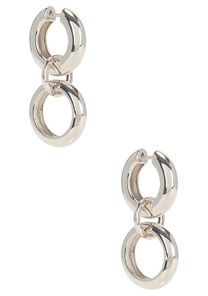 AGMES Ava Earrings in Sterling Silver - Metallic Silver. Size all.