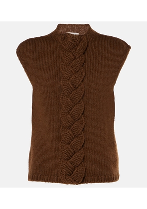 Lemaire Braided wool-blend sweater vest