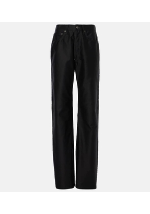Maison Margiela Coated high-rise wide-leg jeans