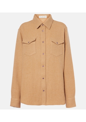 God's True Cashmere Bronze cashmere shirt