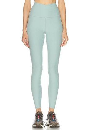 Beyond Yoga Spacedye At Your Leisure High Waisted Midi Legging in Minty Slate Heather - Mint. Size L (also in ).
