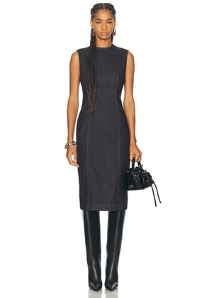 Acne Studios Sleeveless Midi Dress in Indigo Blue - Blue. Size 34 (also in 38, 40).