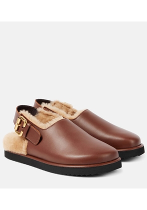 Chloe Nil shearling-lined leather mules