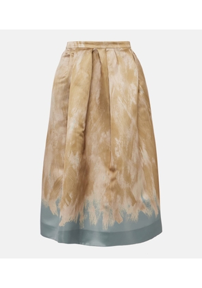Dries Van Noten Printed high-rise midi skirt