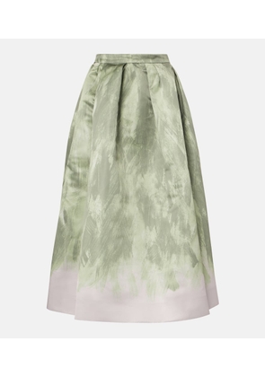 Dries Van Noten Satin midi skirt