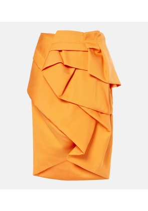 Dries Van Noten Draped satin midi skirt