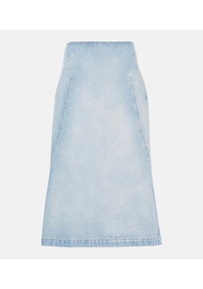 Dries Van Noten Denim midi skirt