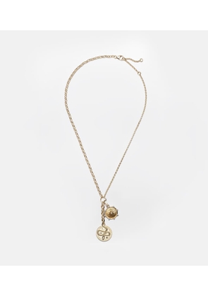 FoundRae Wholeness & True Love 18kt gold charm necklace with diamonds