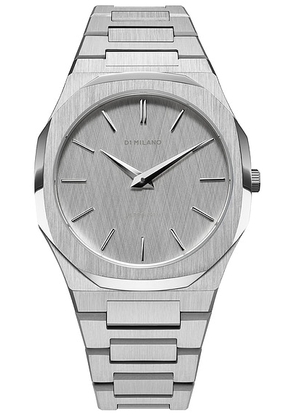 D1 Milano Ultra Thin Bracelet 40mm Watch in Linen - Metallic Silver. Size all.