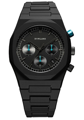 D1 Milano Polychrono 40.5mm Watch in Charcoal Black - Black. Size all.