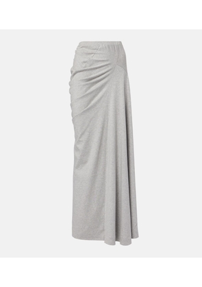 Dries Van Noten Draped cotton jersey maxi skirt