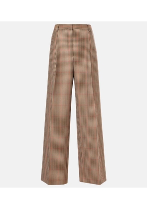 Dries Van Noten Checked wool wide-leg pants