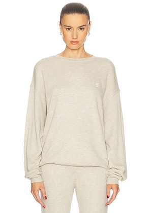 Eterne Oversized Crewneck Sweatshirt in Heather Oatmeal - Beige. Size L (also in M, S, XL, XS).