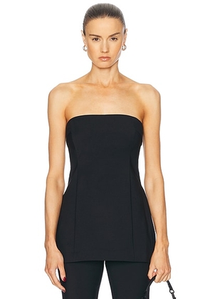 EAVES Bennet Tech Suiting Top in Black - Black. Size M (also in S, XS, XXS).