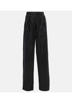 Alex Perry Embellished velvet straight pants