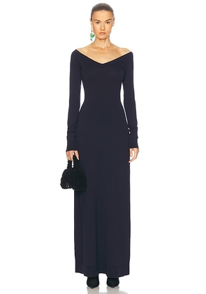 Balenciaga V-neck Dress in Navy - Navy. Size S (also in ).