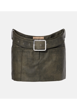 Aya Muse Kaya belted faux leather miniskirt