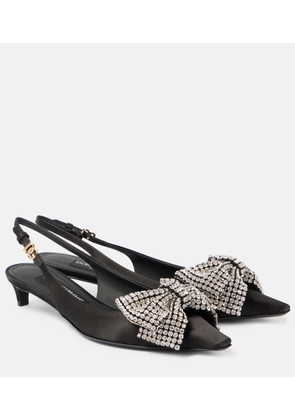 Dolce&Gabbana Embellished satin slingback pumps