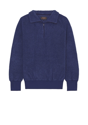 Beams Plus Mil Half Zip Fleece in Blue - Blue. Size S (also in ).