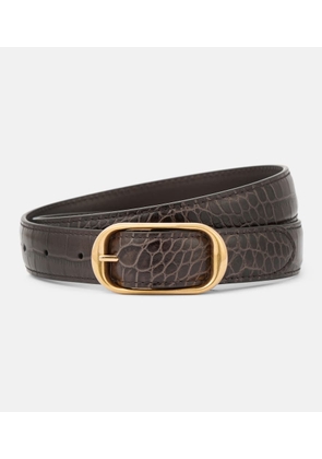 Nili Lotan Reine croc-effect patent leather belt