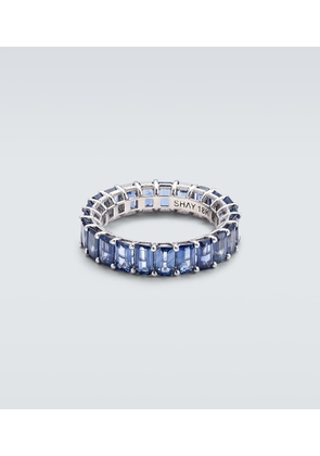 Shay Jewelry Eternity 18kt white gold ring with sapphires