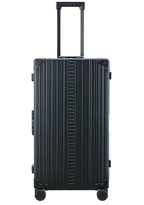 Aleon International Trunk Checked 30 Suitcase in Onyx - Black. Size all.